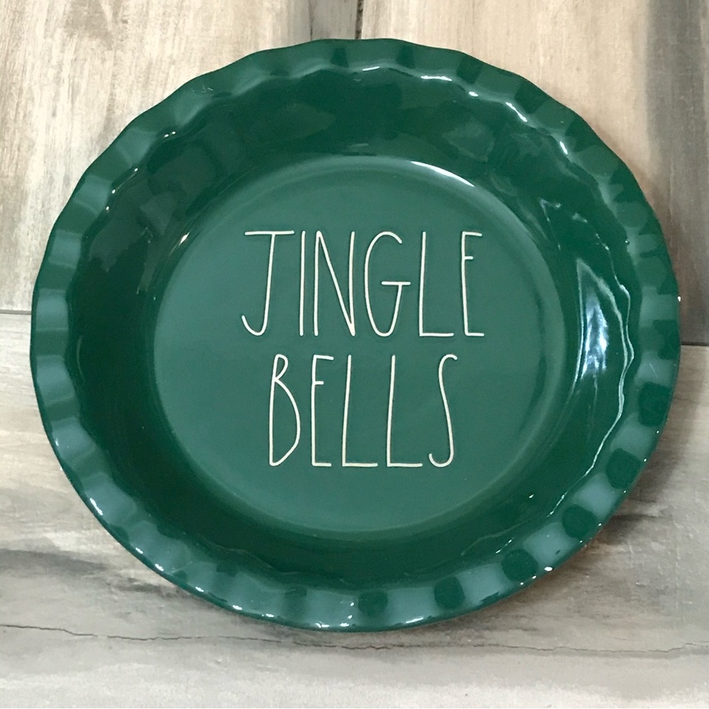 RAE DUNN Elongated JINGLE BELLS Christmas Pie Plate